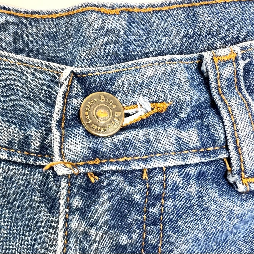 Vintage high rise 100% cotton denim jean cargo shorts 32 - Picture 6 of 8
